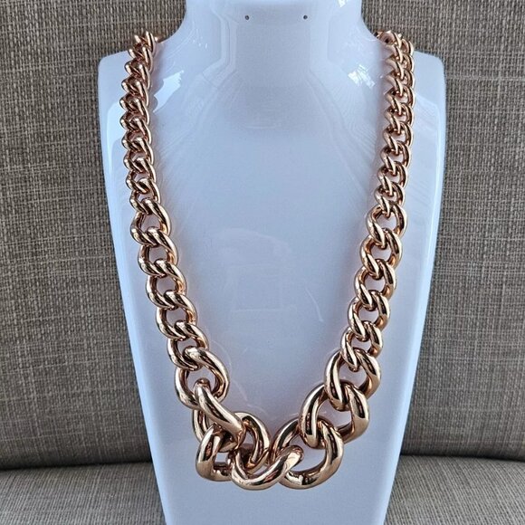Fashion Necklace Chain Rose Gold Tone Fashion Jewelry Necklace Unbranded - Picture 5 of 10